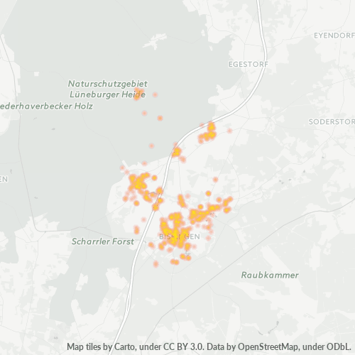 Bedrijfsconcentratie in Postcode 29646 - Bispingen, Nedersaksen