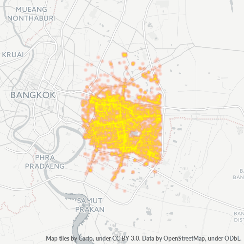 Bedrijfsconcentratie in Postcode 10250 - Prawet, Bangkok
