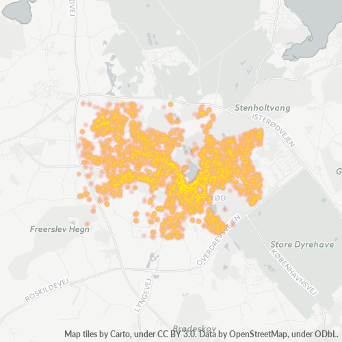 Dami ng Negosyo sa Postal Code 3400 - Hillerød, Region Hovedstaden