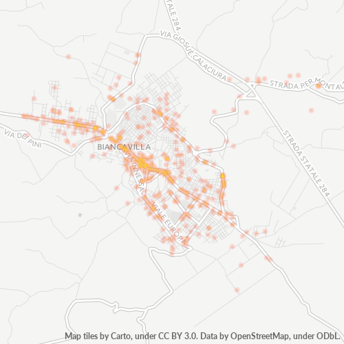 Bedrijfsconcentratie in Postcode 95033 - Italië