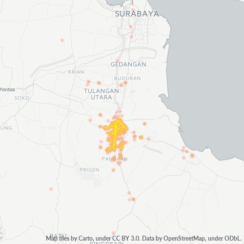 Dami ng Negosyo sa Postal Code 67155 - Pasuruan, Silangang Java