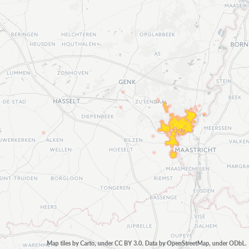 Bedrijfsconcentratie in Postcode 3620 - Lanaken, Vlaanderen