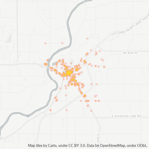 Verksamhetskoncentration i Postnummer 46923 - Delphi, Indiana