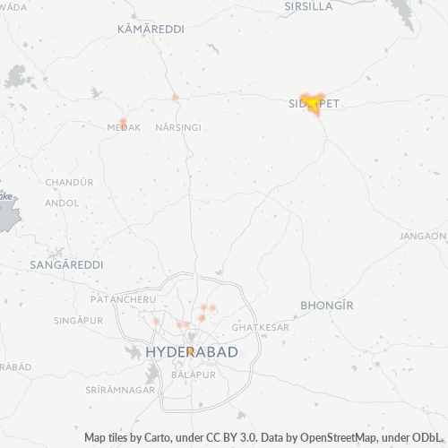 Dami ng Negosyo sa Postal Code 502103 - Siddipet, Telangana
