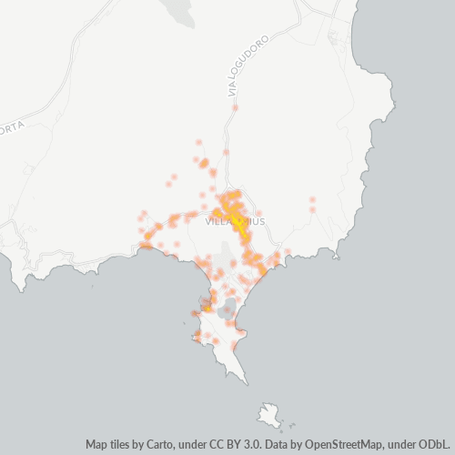 Bedrijfsconcentratie in Postcode 09049 - Italië