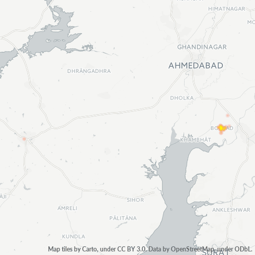 Dami ng Negosyo sa Postal Code 388540 - Borsad, Gujarat