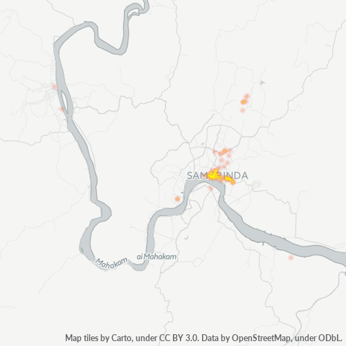 Bedrijfsconcentratie in Postcode 75111 - Samarinda, Oost-Kalimantan
