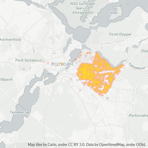 Dami ng Negosyo sa Postal Code 14482 - Potsdam, Brandeburgo
