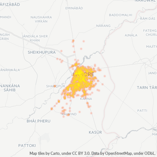 Dami ng Negosyo sa Postal Code 54000 - Lahore, Punjab