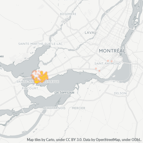 Business Concentration in Postal Code H9X - Quebec