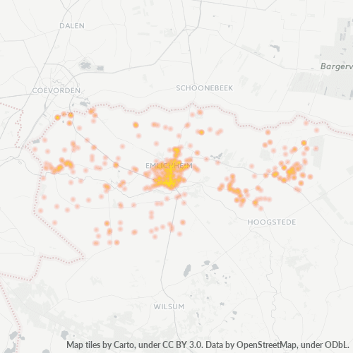 Business Concentration in Postal Code 49824 - Emlichheim, Lower Saxony