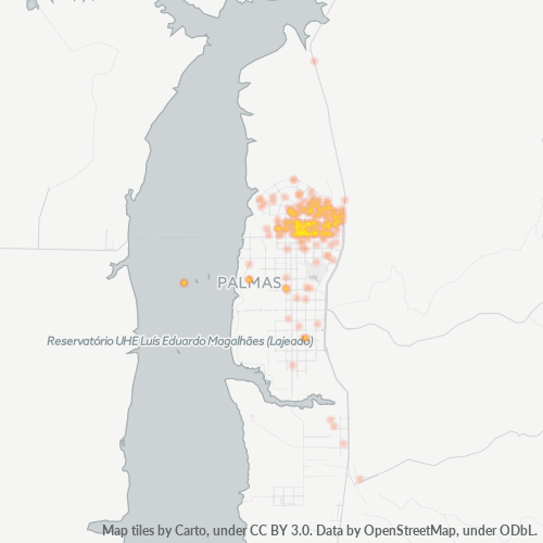 Dami ng Negosyo sa Postal Code 77006-000 - Palmas, Tocantins