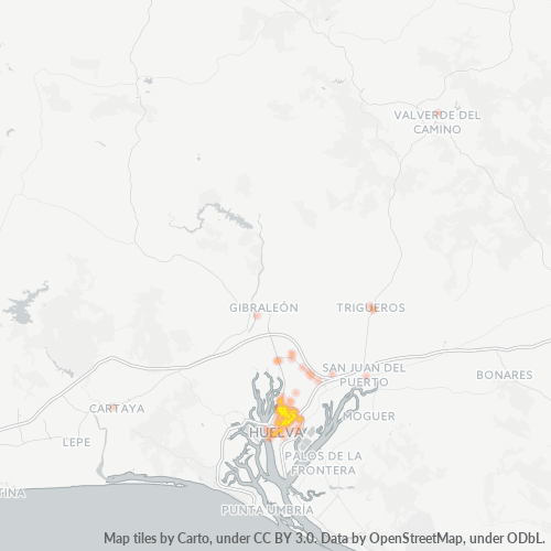 Business Concentration in Postal Code 21005 - Huelva, Andalusia