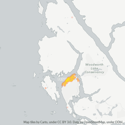 Dami ng Negosyo sa Postal Code V8J - Prince Rupert, British Columbia
