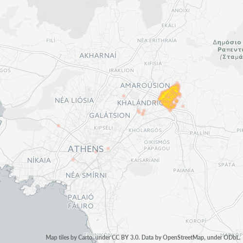Dami ng Negosyo sa Postal Code 152 35 - Vrilissia, Attica