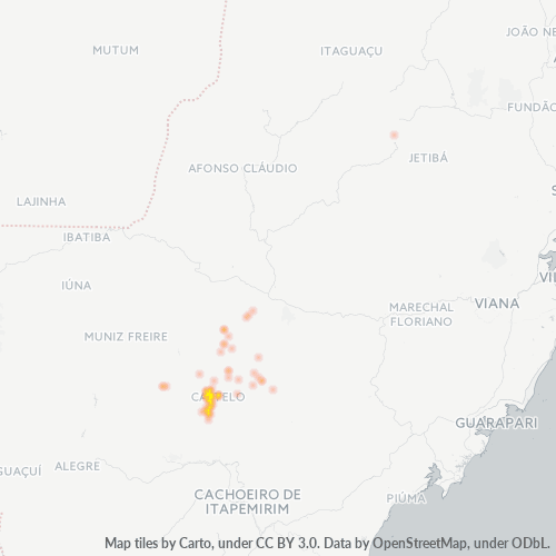 Concentració d'empreses a Codi Postal 29360-000 - Castelo, Estat d'Espírito Santo
