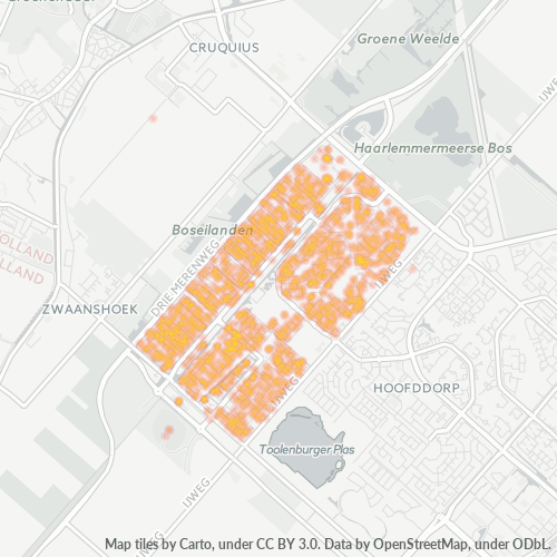Dami ng Negosyo sa Postal Code 2134 - Hoofddorp, Provincie Noord-Holland