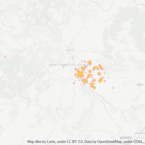Dami ng Negosyo sa Postal Code 30360 - Martignargues, Languedoc-Roussillon