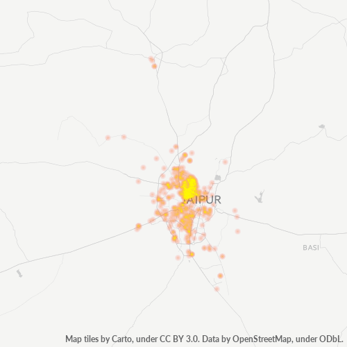 Concentration d'activités en/à/au/aux Code Postal 302016 - Jaipur, Rajasthan