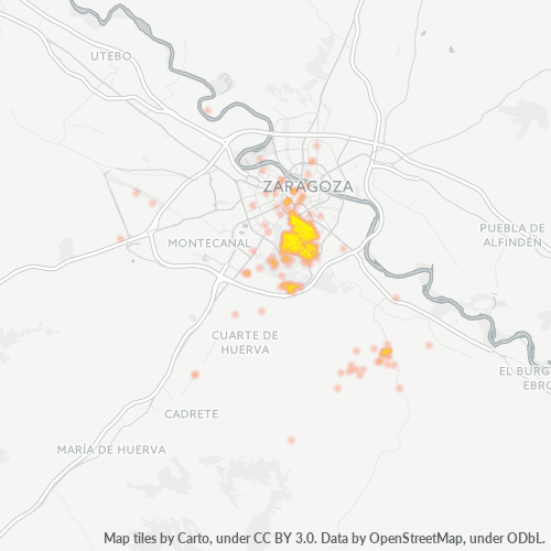 Besighheidskonsentrasie in Poskode 50007 - Zaragoza, Aragon