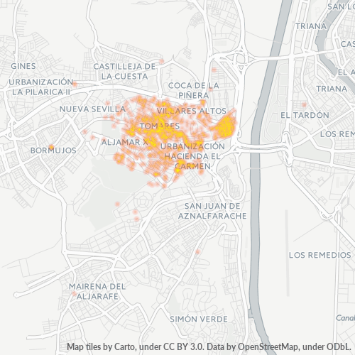 Bedrijfsconcentratie in Postcode 41940 - Tomares, Andalusië