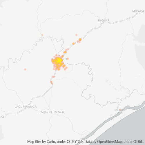 Dami ng Negosyo sa Postal Code 11900-000 - Registro, São Paulo