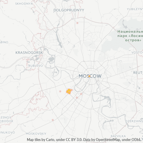 Dami ng Negosyo sa Postal Code 119330 - Mosku