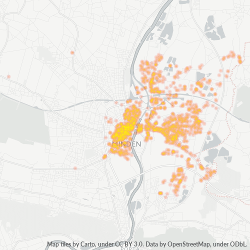 Business Concentration in Postal Code 32423 - Minden, North Rhine-Westphalia