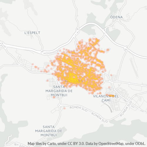 Bedrijfsconcentratie in Postcode 08700 - Igualada, Catalonië