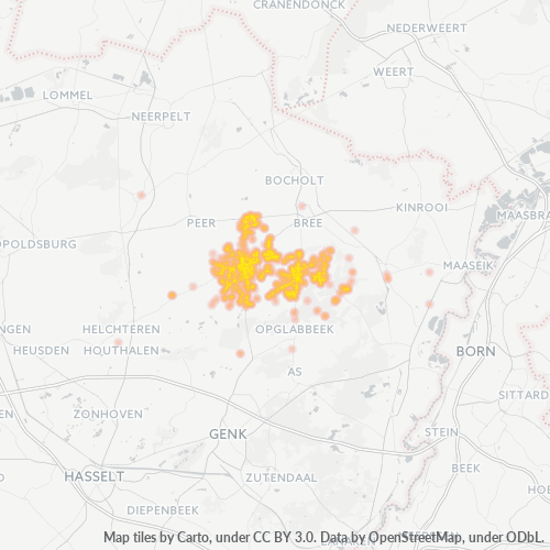 Bedrijfsconcentratie in Postcode 3670 - België