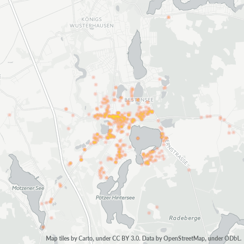 Business Concentration in Postal Code 15741 - Brandenburg