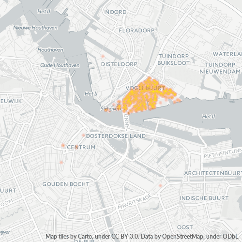 Dami ng Negosyo sa Postal Code 1021 - Amsterdam, Provincie Noord-Holland