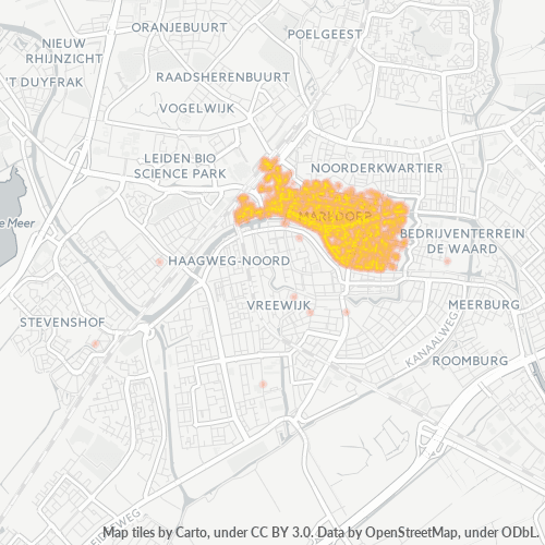 Dami ng Negosyo sa Postal Code 2312 - Leiden, Provincie Zuid-Holland