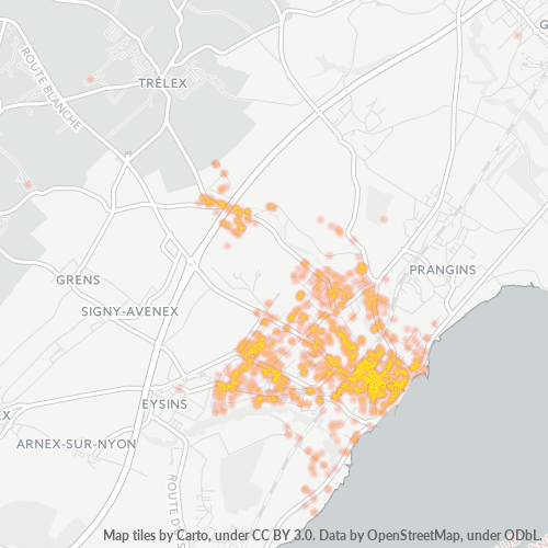 Dami ng Negosyo sa Postal Code 1260 - Nyon, Canton de Vaud