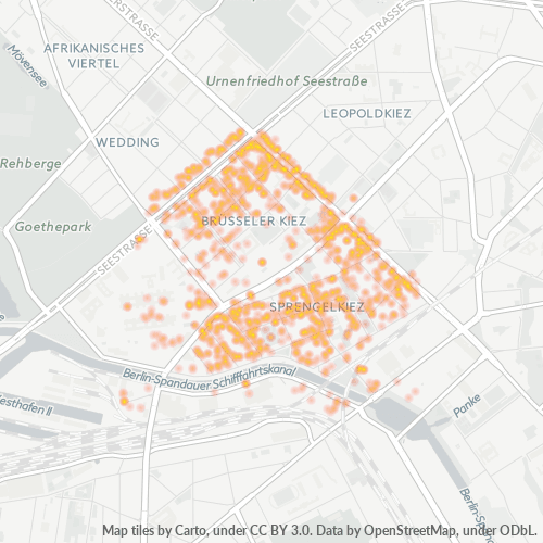 Business Concentration in Postal Code 13353 - Berlin