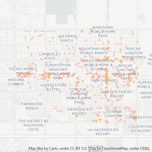 Verksamhetskoncentration i Postnummer 85220 - Apache Junction, Arizona