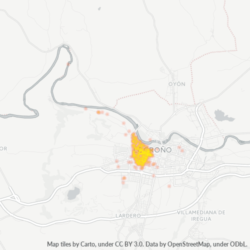 Verksamhetskoncentration i Postnummer 26005 - Logroño, La Rioja (autonom region)