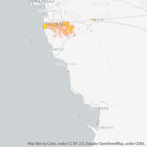 Dami ng Negosyo sa Postal Code 22500 - Tijuana, Baja California