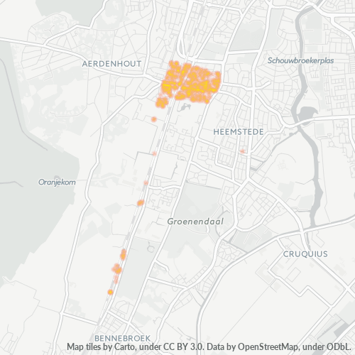 Geschäftskonzentration in Postleitzahl 2106 - Heemstede, Provinz Nordholland