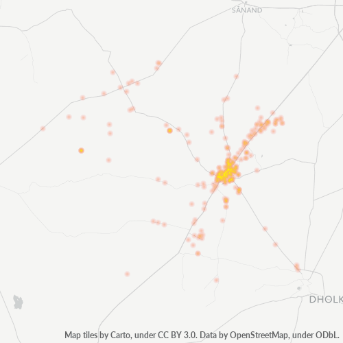 Bedrijfsconcentratie in Postcode 382220 - Gujarat