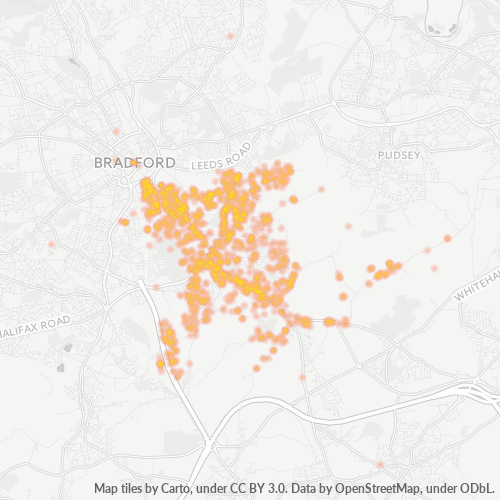 Concentrarea activității în Cod Postal BD4 - Bradford, Anglia
