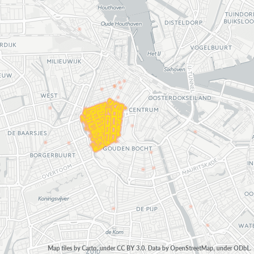 Dami ng Negosyo sa Postal Code 1016 - Amsterdam, Provincie Noord-Holland