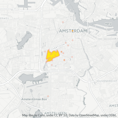 Dami ng Negosyo sa Postal Code 1075 - Amsterdam, Provincie Noord-Holland