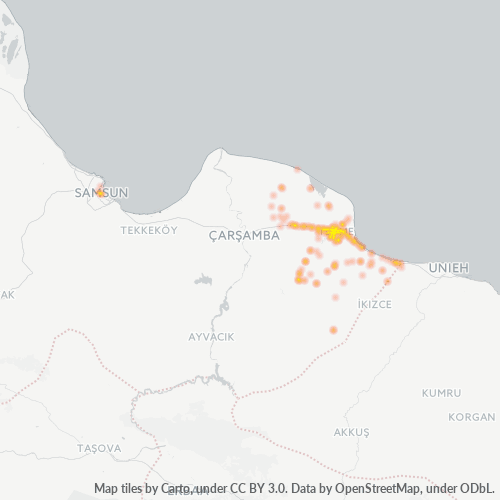 Dami ng Negosyo sa Postal Code 55600 - Terme, Samsun Province
