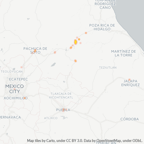 Business Concentration in Postal Code 73080 - Puebla