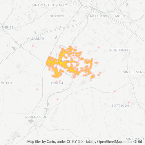 Bedrijfsconcentratie in Postcode 9890 - Semmerzake, Vlaanderen