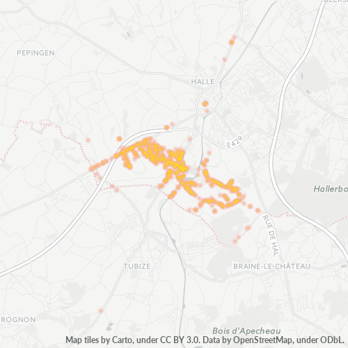 Bedrijfsconcentratie in Postcode 1502 - Lembeek, Vlaanderen