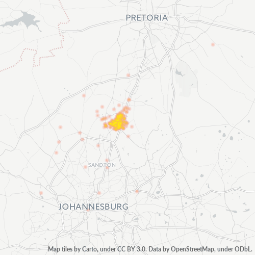 Bedrijfsconcentratie in Postcode 1686 - Midrand, Gauteng