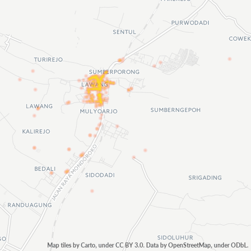 Dami ng Negosyo sa Postal Code 65211 - Lawang, Silangang Java