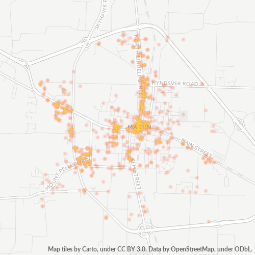 Mkusanyiko wa Biashara katika Posta 38237 - Martin, Tennessee